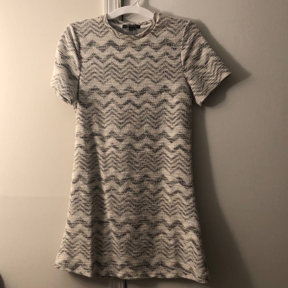 White and black dress